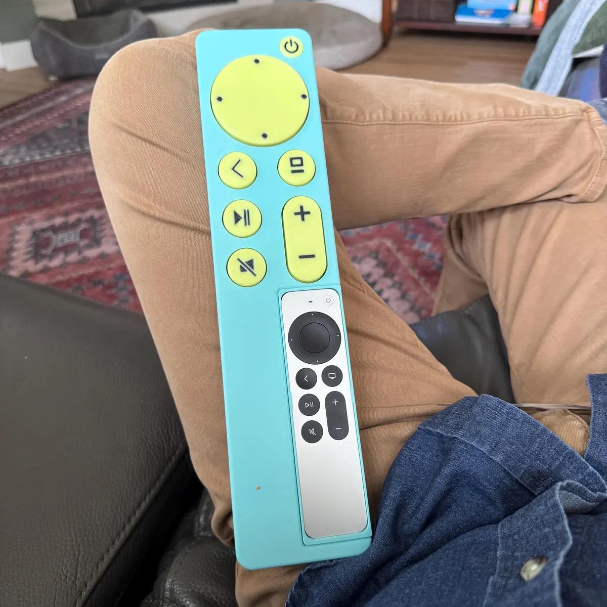 Oversized Apple TV Siri Remote Case - Fidget Buttons - 3D Printed Custom Cover - Gen 3 Compatible - 30+ Colors