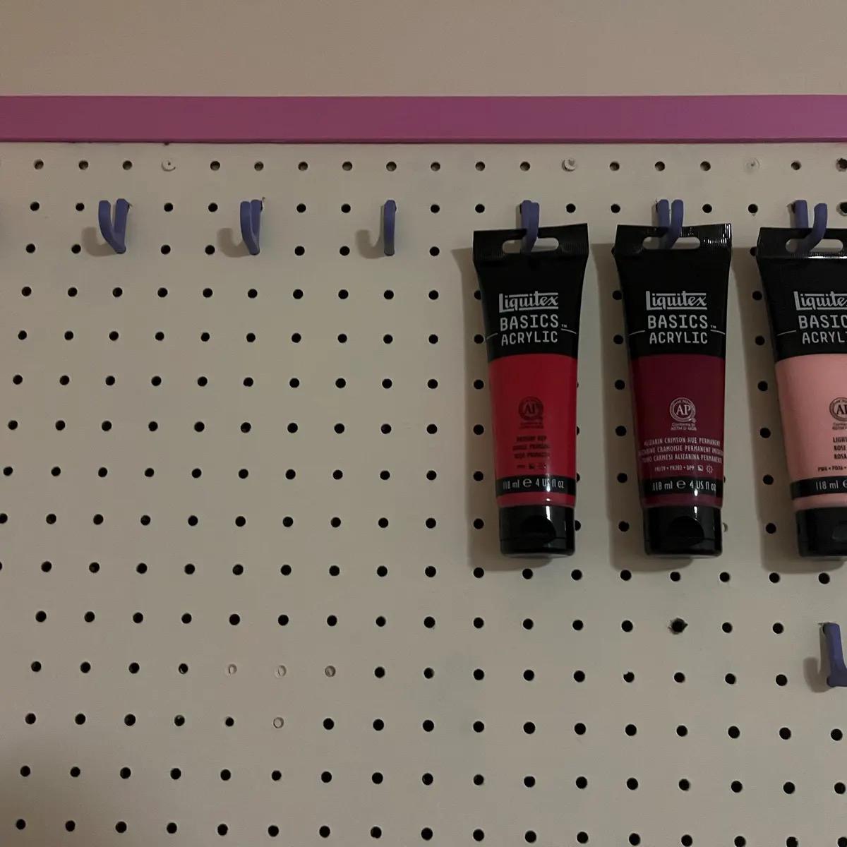 Pegboard Hooks: Multi-Purpose Durable Office, Craft Room, Kitchen Organizer - 3D Printed