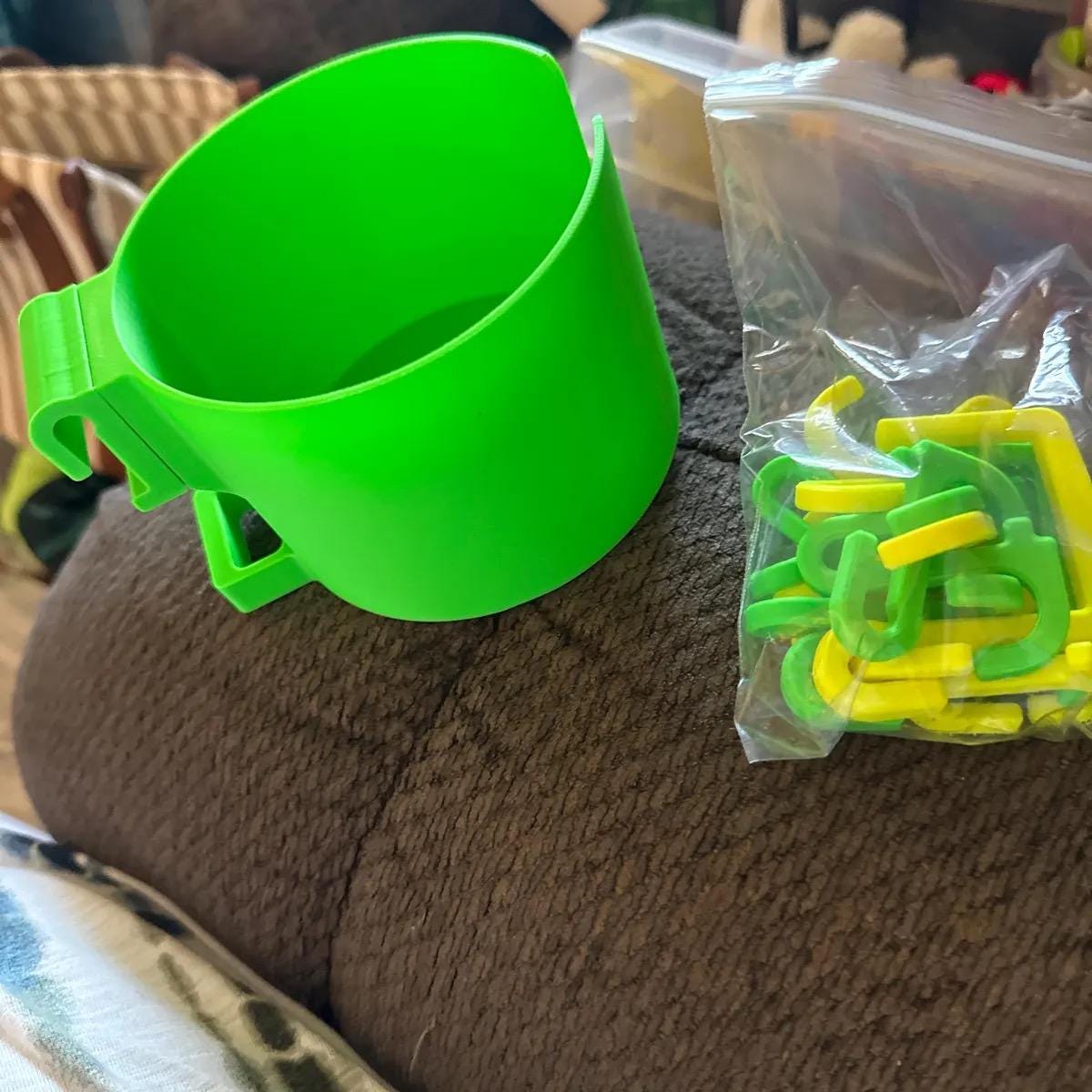 Råskog Cart Cup Holder | 3D Printed Mug Mount, 2 Sizes, 30+ Colors