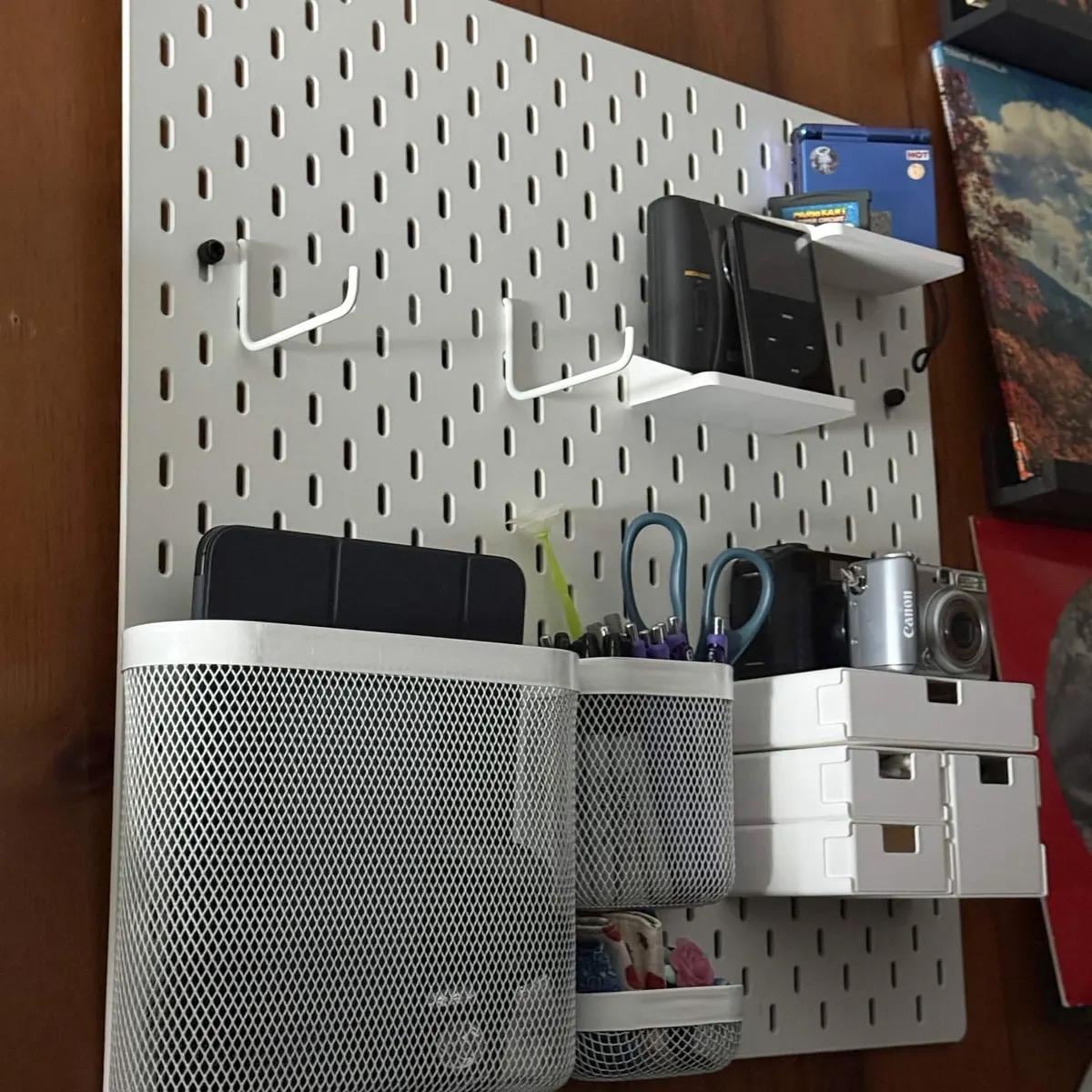 IKEA SKÅDIS Pegboard Drawers - Modular Stackable Storage Organizer - Custom Sizes & Colors - 3D Printed - 30+ Colors