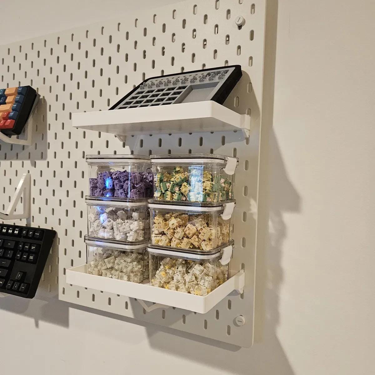 IKEA SKÅDIS & RÅSKOG Shelves - Modular Pegboard and Cart Organizer - 3D Printed - Sewing, Craft Room, Home Office Storage Solution