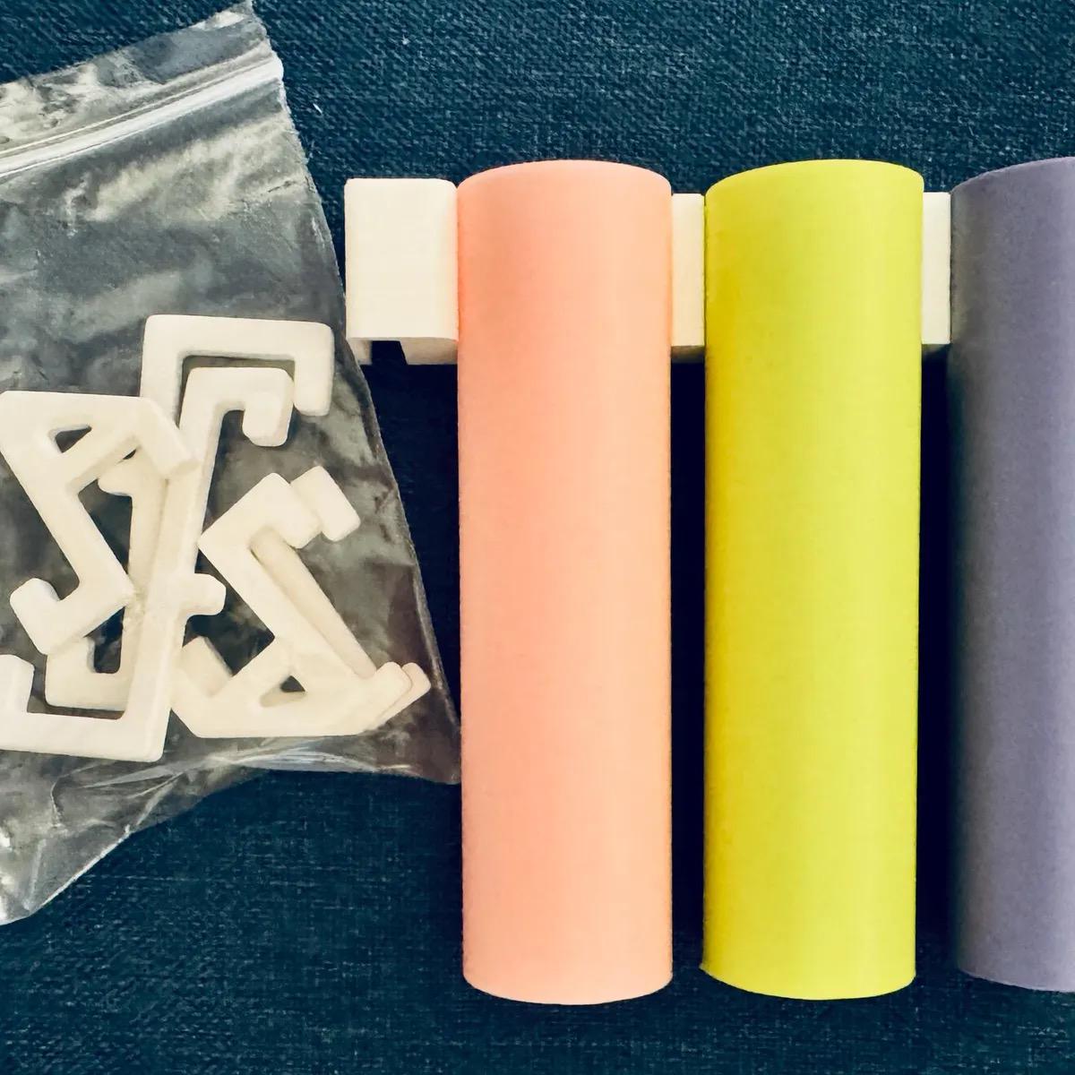 SKÅDIS Pegboard Storage Tube Organizer - 3D Printed Multi-Tube Holder for Pens, Brushes, Tools - Råskog Cart - 30+ Colors