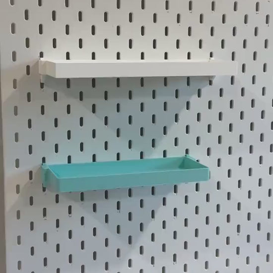 SKÅDIS Shelf Insert Bins - 3D Printed Modular Organizer for Pegboard Shelves - Small, Medium, Large - 30+ Colors