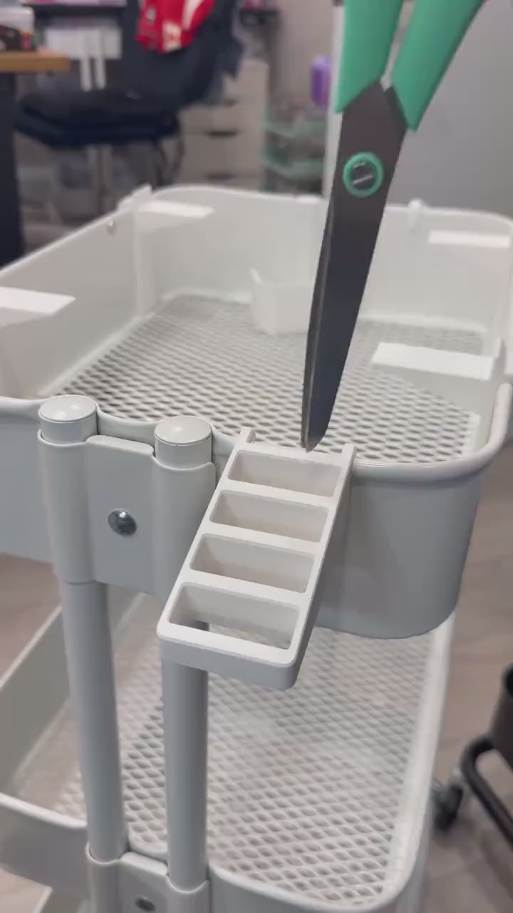 RÅSKOG Cart Scissor and Tool Holder - 3D Printed Slanted Organizer for Crafts, Sewing, Quilting - 30+ Colors