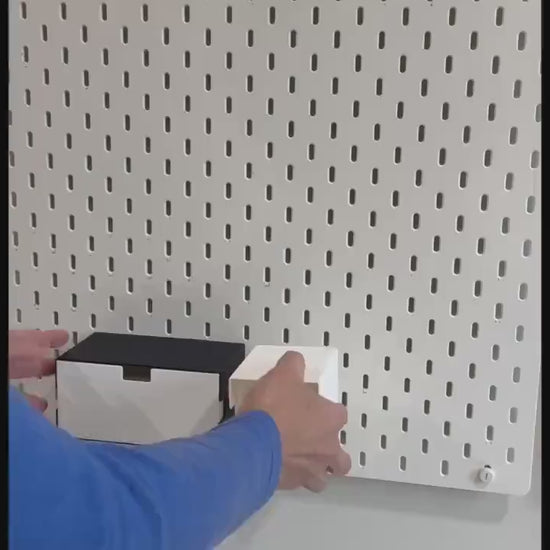 IKEA SKÅDIS Pegboard Drawers - Modular Stackable Storage Organizer - Custom Sizes & Colors - 3D Printed - 30+ Colors