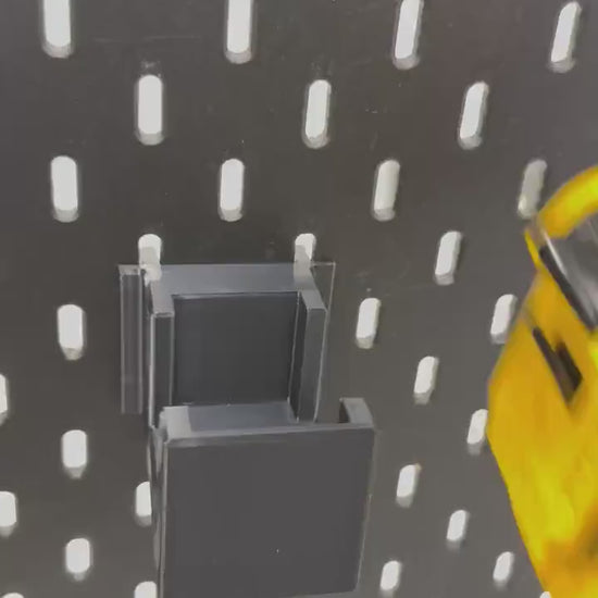 DEWALT Battery Holder – Dual – IKEA SKÅDIS Mount – 20V Compact & Standard