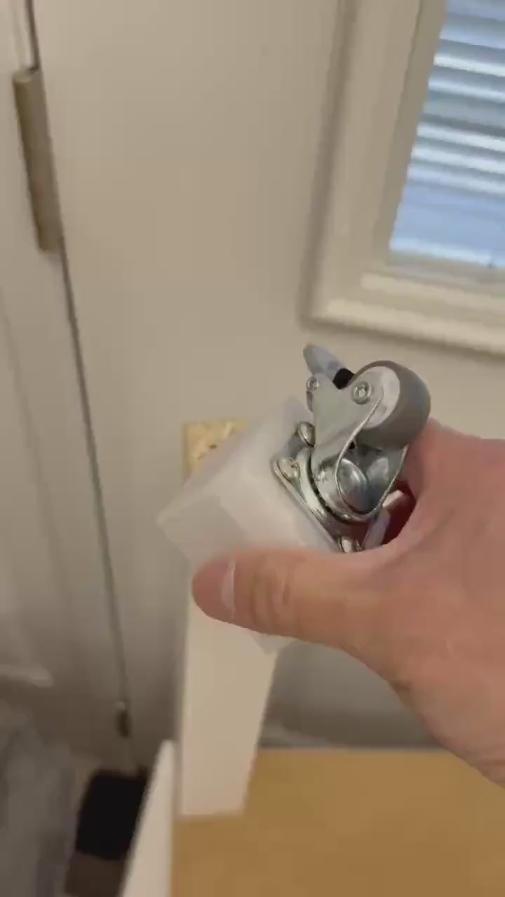 IKEA LACK Side Table Casters - 3D Printed Hollow Leg Brackets - Adds Wheels and Mobility - Hardware Only