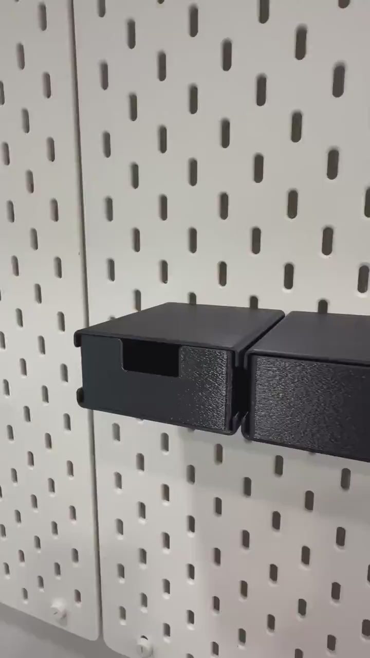 IKEA SKÅDIS Pegboard Drawers - Modular Stackable Storage Organizer - Custom Sizes & Colors - 3D Printed - 30+ Colors