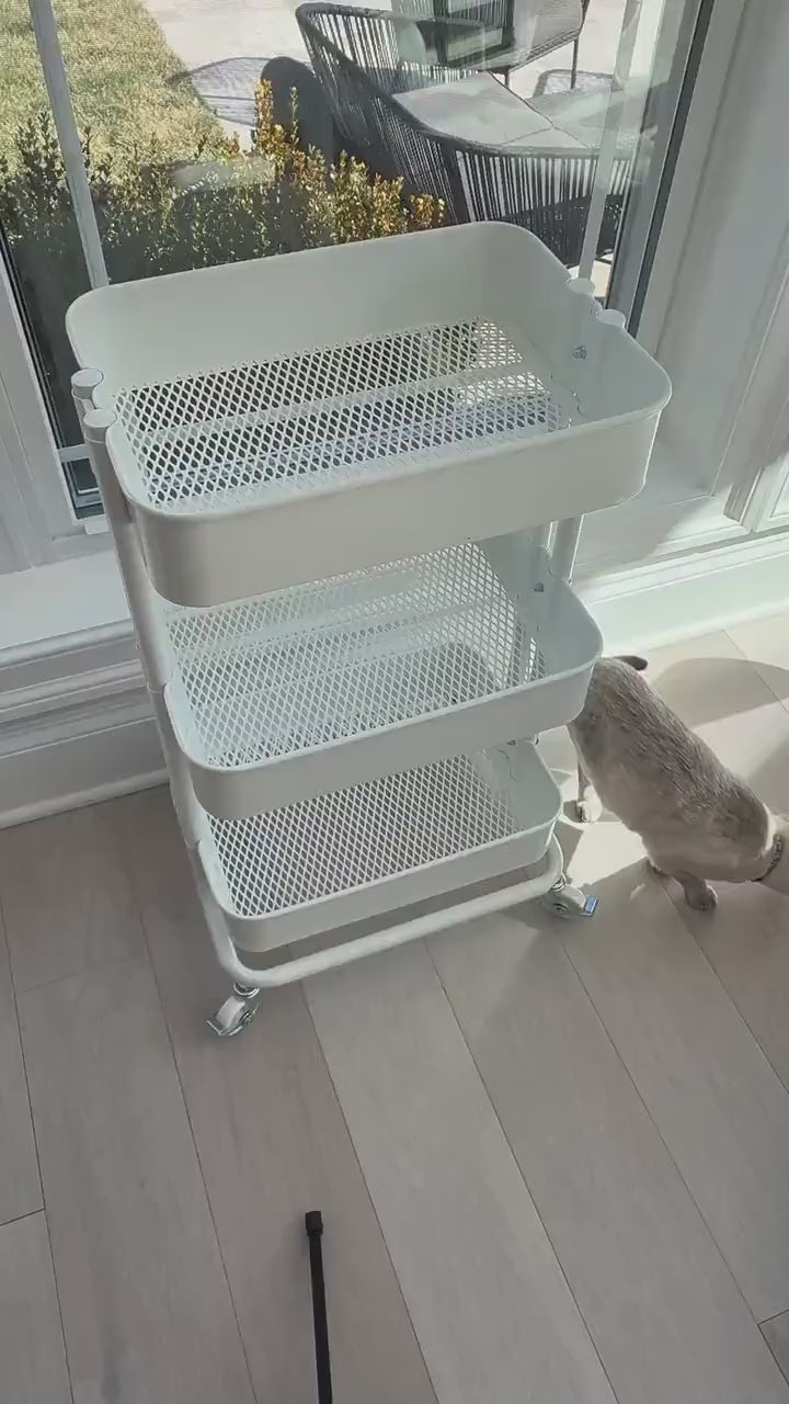 IKEA RÅSKOG Cart Custom Accessories: Shelves, Bins, Hooks, Trash Bag Holder