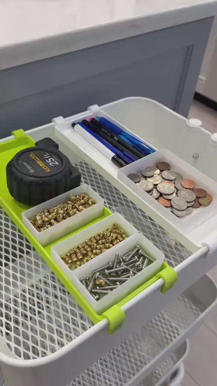 RÅSKOG Sliding Top Tray - 3D Printed Cart Organizer for Crafts, Office, Sewing - Fits 4 Cart Sizes - 30+ Colors
