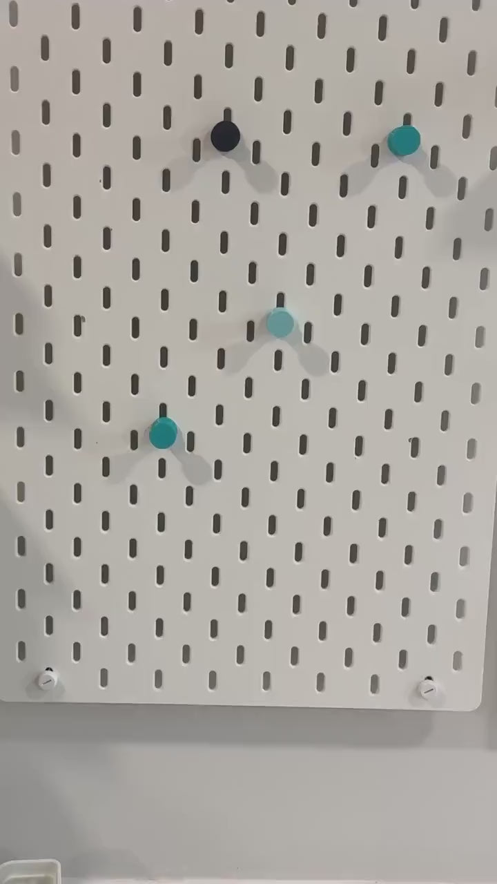 Magnetic Pegs for IKEA SKÅDIS Pegboards - 3D Printed Push Pins with Neodymium Magnets - Photo, Note and Memo Holder - 30+ Colors