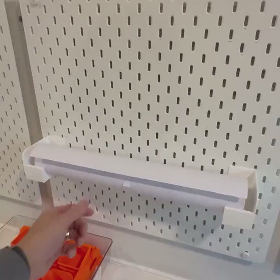 Paper Roll Holder for IKEA SKADIS pegboard (up to 2.6" diameter rolls)